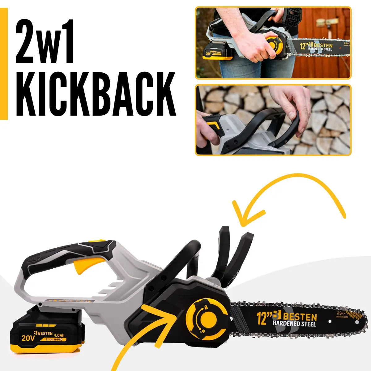 Piła akumulatorowa 12 cali BESTEN BE0002893- bezkluczykowa obsługa